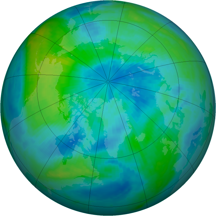 Arctic ozone map for 24 September 1999